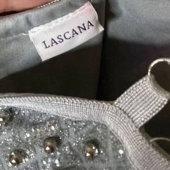 LASCANA Women's XS Silver Sequin Sleeveless Mini Dress Party Cocktail - Picture 5 of 7